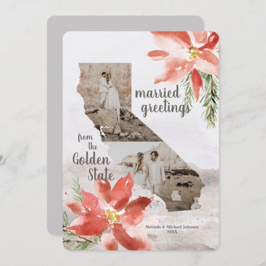 California Golden Staat Karte 1. Weihnachten (Vorne/Hinten)