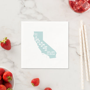 California Golden Staat Nickname Motto Serviette