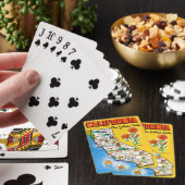 California Golden State Map Playing Cards Spielkarten (In Situ)