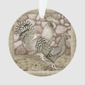 California Graue Hühner Ornament (Vorderseite)