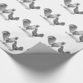 California Gray Rooster and Hen Geschenkpapier (Ecke)