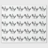 California Gray Rooster and Hen Geschenkpapier (Flach)