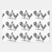 California Gray Rooster and Hen Geschenkpapier Set (Vorderseite 3)