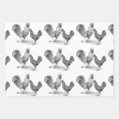 California Gray Rooster and Hen Geschenkpapier Set (Vorderseite 2)