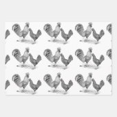 California Gray Rooster and Hen Geschenkpapier Set (Vorderseite)
