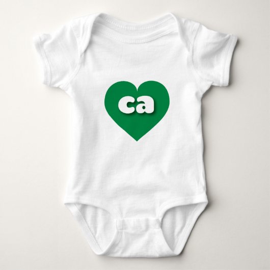 California green heart - I Liebe ca Baby Strampler (Vorderseite)