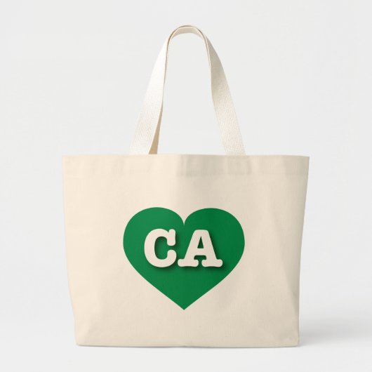 California Green Heart - I Liebe CA Jumbo Stoffbeutel (Vorne)