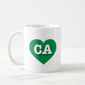 California Green Heart - I Liebe CA Kaffeetasse (Links)