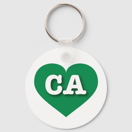 California Green Heart - I Liebe CA Schlüsselanhänger (Vorderseite)