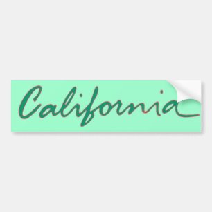California Green Theme Writing Autoaufkleber