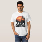 California Grizzly Bear Sunset T-Shirt (Vorne ganz)