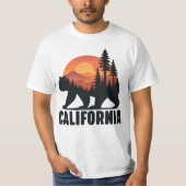 California Grizzly Bear Sunset T-Shirt (Vorderseite)