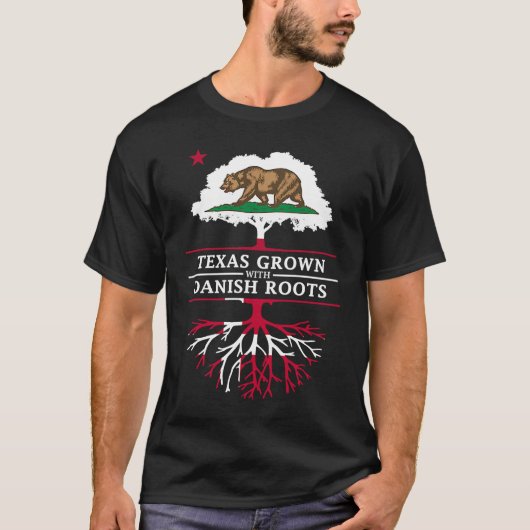 California Grown with Danish Roots  Denmark T-Shirt (Vorderseite)