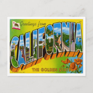 California Gruß von US-Staaten Postkarte
