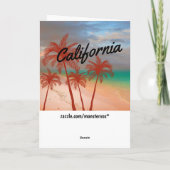 California Grußkarte Karte (Rückseite)