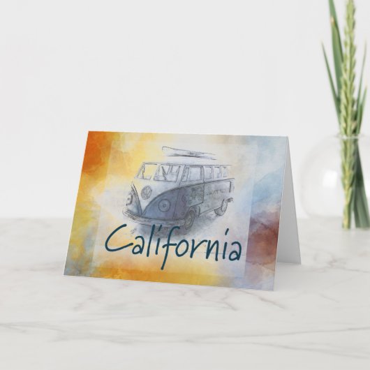 California Grußkarte Karte (Vorderseite)