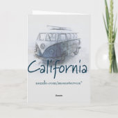 California Grußkarte Karte (Rückseite)
