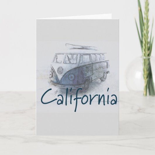 California Grußkarte Karte (Vorderseite)