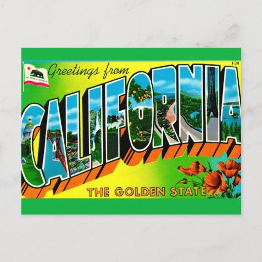 California Grußkarte Postkarte (Vorderseite)