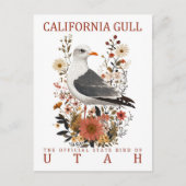 California Gull Bird of Utah Travel Postkarte (Vorderseite)