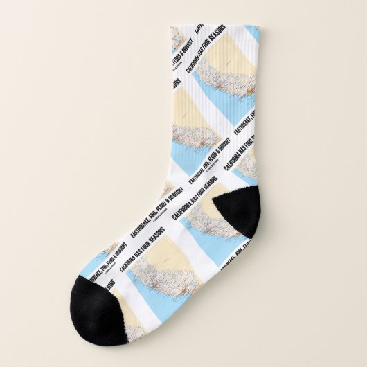 California Has Four Seasons Earthquake Fire Flood Socken (Links - Außen)