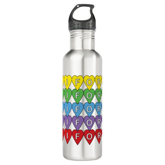 California Hearful Edelstahlflasche (Vorderseite)