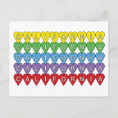 California Hearful Pattern Postkarte (Vorderseite)