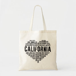 California Heart Liebe LA San Francisco San Diego Tragetasche