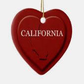 California Heart Map Weihnachtsschmuck (Rechts)