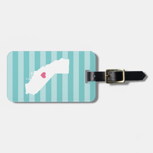 California Heart | Zuhause Staat Gepäckanhänger (Vorderseite horizontal)