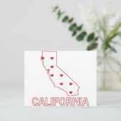 California Hearts Postkarte (Stehend Vorderseite)
