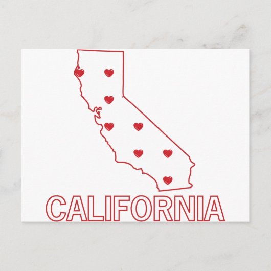 California Hearts Postkarte (Vorderseite)