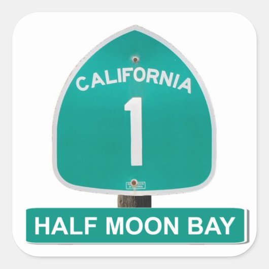 California Highway 1 Halbe Moon Bay Stickers (Vorderseite)