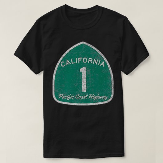 CALIFORNIA HIGHWAY 1 ONE PACIFIC COAST  T-Shirt (Design vorne)