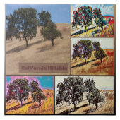 California Hillside Abstrakt Foto Collage 9979 Fliese (Vorderseite)