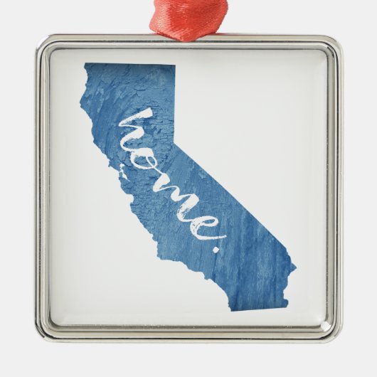 California Home Wood Grain Ornament Aus Metall (Vorne)