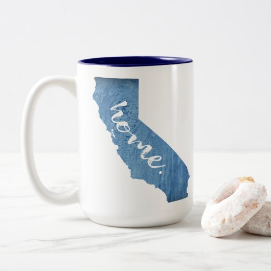California Home Wood Grain Zweifarbige Tasse (Mit Donut)