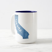 California Home Wood Grain Zweifarbige Tasse (Vorderseite Links)