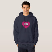 California hot pink heart - I Liebe ca Hoodie (Vorne ganz)
