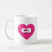 California hot pink heart - I Liebe ca Kaffeetasse (Links)