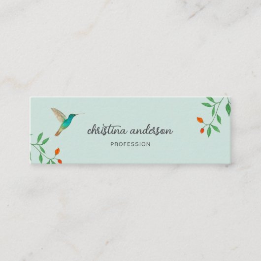 California Hummingbird Business Card Mini Visitenkarte (Vorderseite)