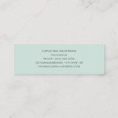 California Hummingbird Business Card Mini Visitenkarte (Rückseite)