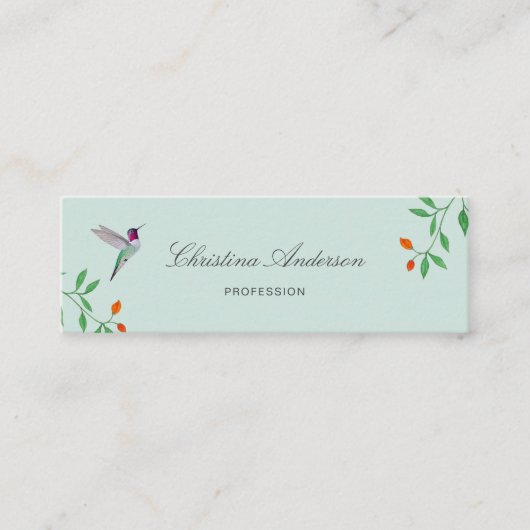 California Hummingbird Business Card Mini Visitenkarte (Vorderseite)