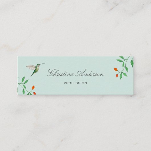 California Hummingbird  Business Card Mini Visitenkarte (Vorderseite)