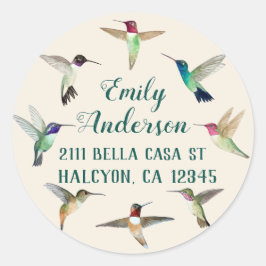 California Hummingbirds Classic Round Sticker