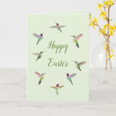 California Hummingbirds Happy Easter Karte (Gelbe Blume)