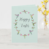 California Hummingbirds Happy Easter Karte (Gelbe Blume)