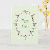 California Hummingbirds Happy Easter Karte (Gelbe Blume)
