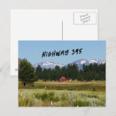 California HWY 395 Landschaft Postkarte (Vorne/Hinten)