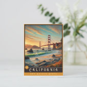 California | Hyper-Realistisches Staat Postkarte (Stehend Vorderseite)